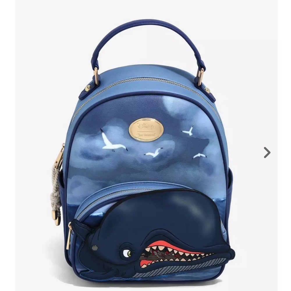 Disney Loungefly Pinnochio Monstro Whale Mini Backpack Interactive